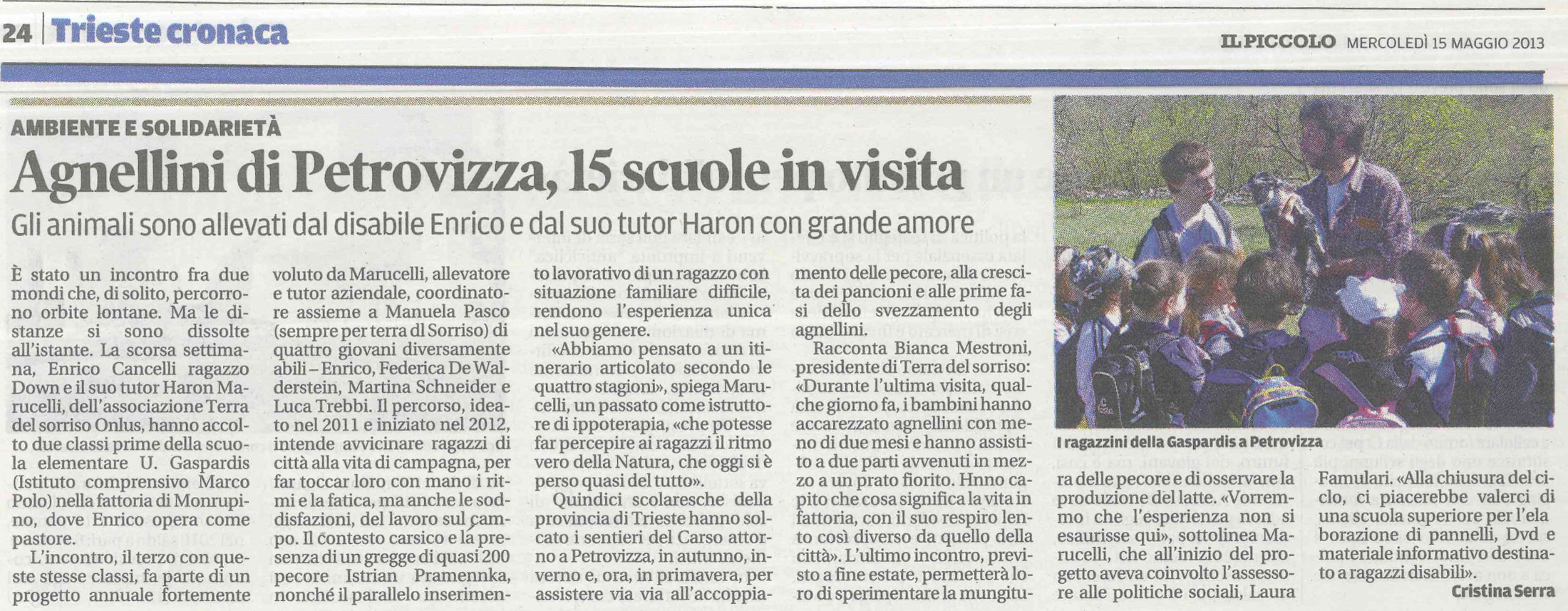 articolo scolaresche maggio 2013